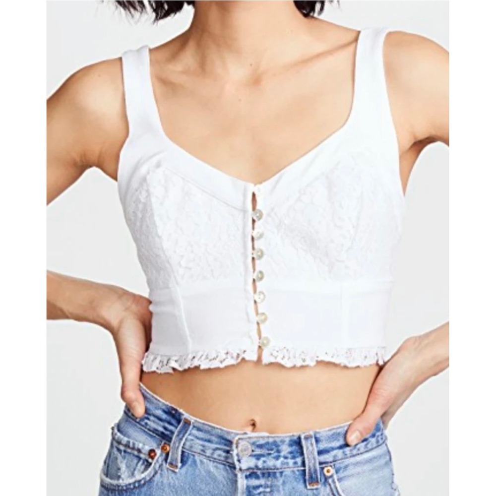 Free People Intimately Here I Go Brami in White Womens Small